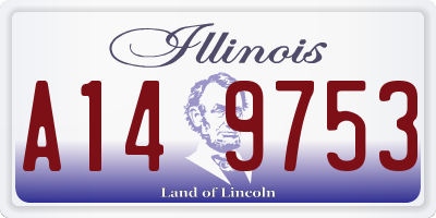 IL license plate A149753
