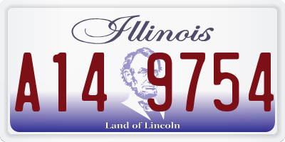IL license plate A149754