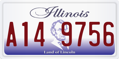 IL license plate A149756