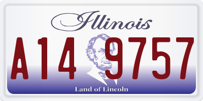 IL license plate A149757