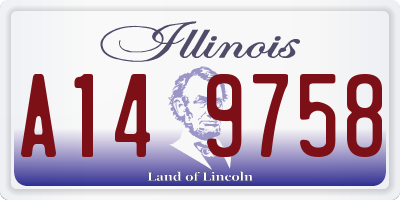 IL license plate A149758