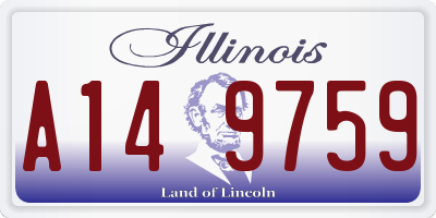 IL license plate A149759