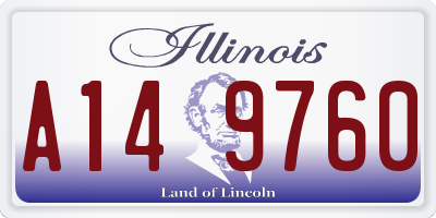 IL license plate A149760