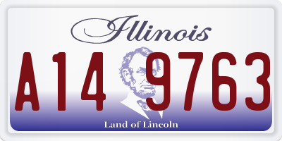 IL license plate A149763