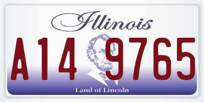 IL license plate A149765