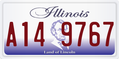 IL license plate A149767
