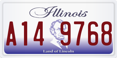 IL license plate A149768