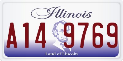 IL license plate A149769