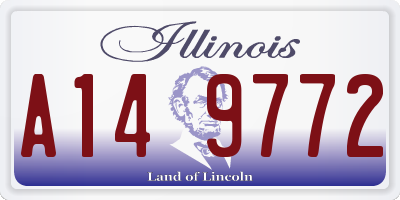 IL license plate A149772