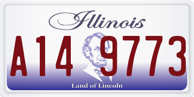 IL license plate A149773