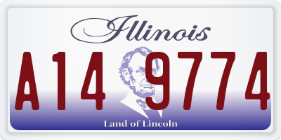 IL license plate A149774
