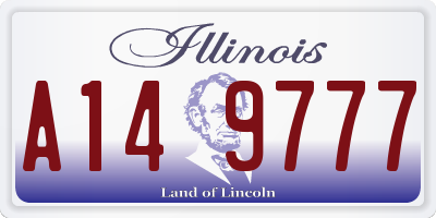 IL license plate A149777