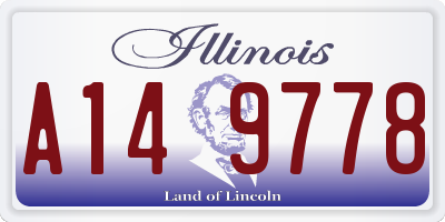 IL license plate A149778