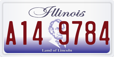 IL license plate A149784