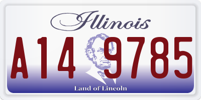 IL license plate A149785