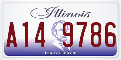IL license plate A149786