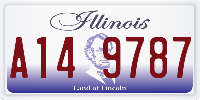 IL license plate A149787