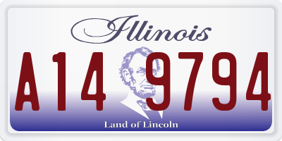 IL license plate A149794