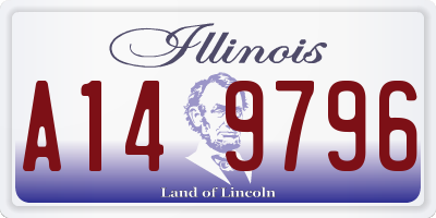 IL license plate A149796