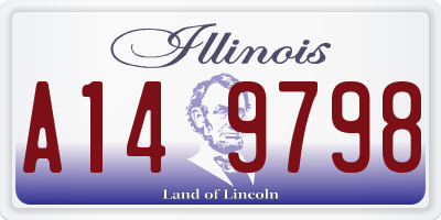 IL license plate A149798