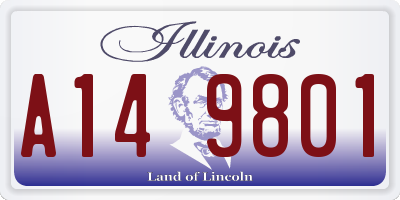 IL license plate A149801