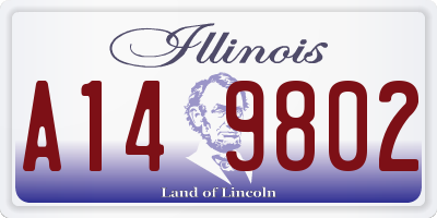 IL license plate A149802