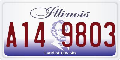 IL license plate A149803