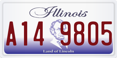 IL license plate A149805