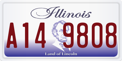 IL license plate A149808
