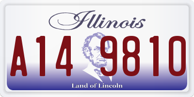 IL license plate A149810