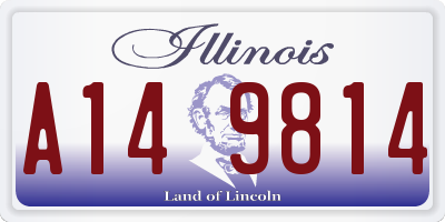 IL license plate A149814