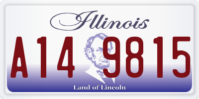 IL license plate A149815
