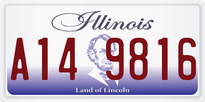 IL license plate A149816