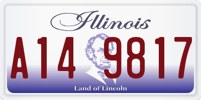 IL license plate A149817