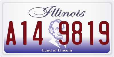 IL license plate A149819