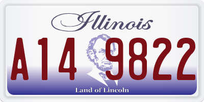 IL license plate A149822