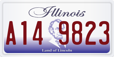 IL license plate A149823
