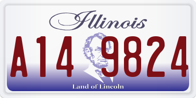 IL license plate A149824