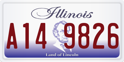 IL license plate A149826