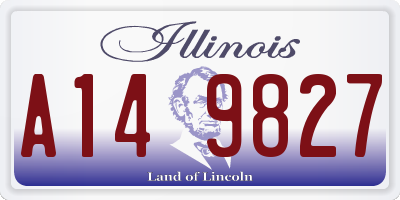 IL license plate A149827