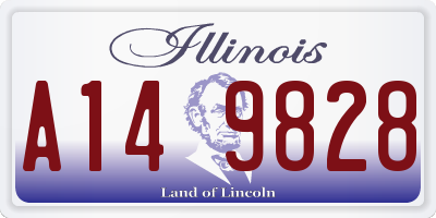 IL license plate A149828