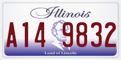IL license plate A149832