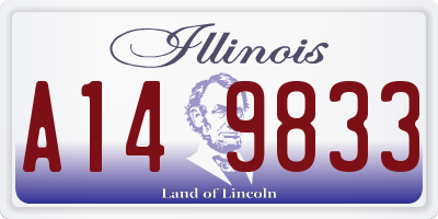 IL license plate A149833