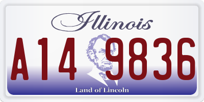 IL license plate A149836