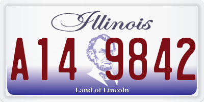 IL license plate A149842