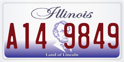IL license plate A149849