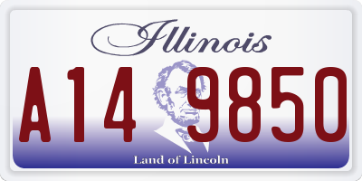 IL license plate A149850