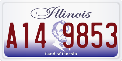 IL license plate A149853