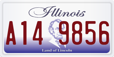 IL license plate A149856