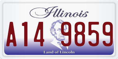 IL license plate A149859